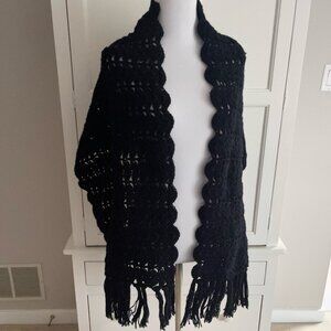 woman's handmade shawl